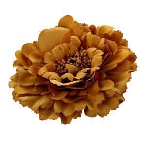 Large Peony Flower Brooch Hair Clip Dual Pin Boho Wedding Party Accessory